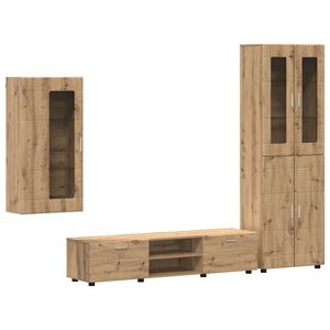 vidaXL TV Cabinet Set FLORIN 3 pcs Artisan Oak Engineered Wood