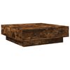 vidaXL Coffee Table Smoked Oak 90x90x28 cm Engineered Wood