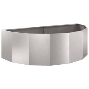 vidaXL Planter Silver 120 x 60 x 35 cm Stainless Steel