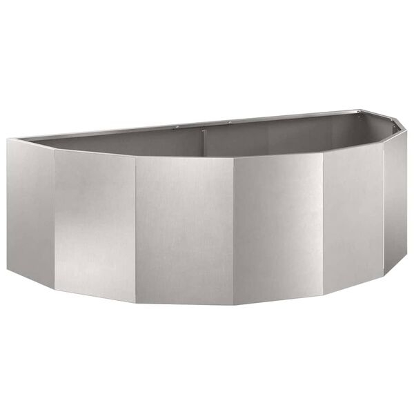 vidaXL Planter Silver 120 x 60 x 35 cm Stainless Steel