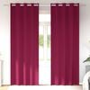 vidaXL Blackout Curtains with Rings 2 pcs Wine Red 260 x 140 cm