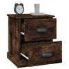 vidaXL Bedside Cabinet Smoked Oak 39x39x47.5 cm Engineered Wood
