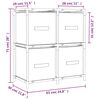 vidaXL Storage Cabinet with 4 Fabric Baskets Grey 63x30x71 cm Steel