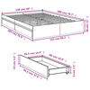 vidaXL Bed Frame with Drawers without Mattress White 150x200 cm King Size