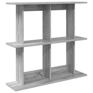 vidaXL Wall Shelf Wall-Mounted Grey Sonoma 100 x 20 x 75 cm