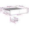 vidaXL Bed Frame with Drawers without Mattress Grey Sonoma 180x200 cm Super King