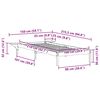 vidaXL Bed Frame with Side Tables Wax Brown 100 x 210 cm