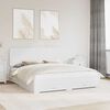 vidaXL Bed Frame with Headboard White 200 x 200 cm Engineered Wood
