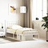 vidaXL Metal Bed Frame without Mattress with Headboard White 80x200cm