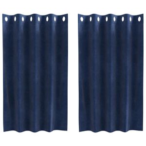 vidaXL Blackout Curtains 2 pcs Dark Blue 140 x 140 cm Velvet