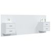 vidaXL Bed Headboard with Cabinets White Engineered Wood