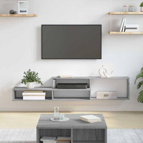 vidaXL Wall TV Stand 150 x 25 x 28.5 cm Engineered Wood