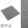vidaXL Carpet Floor Tiles 20 pcs 5 m² 50x50 cm Grey