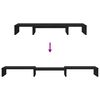 vidaXL Monitor Stand Riser Adjustable Black Oak 80x24x10.5 cm