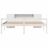 vidaXL Bookcase Bed without Mattress White 180x200 cm Super King Solid Wood Pine