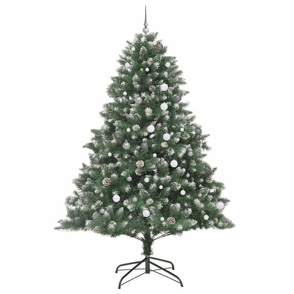 vidaXL Artificial Christmas Tree with 300 LEDs with Stand Green 240 cm