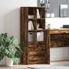 vidaXL Highboard with Drawer Smoked Oak 45.5 x 34 x 127 cm