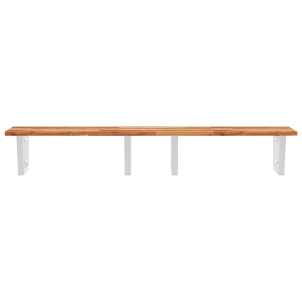 vidaXL Basin Shelf Wall Mounted Steel and Solid Wood Acacia