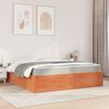 vidaXL Bed with Mattress Wax Brown 180x200 cm Super King Solid Wood Pine