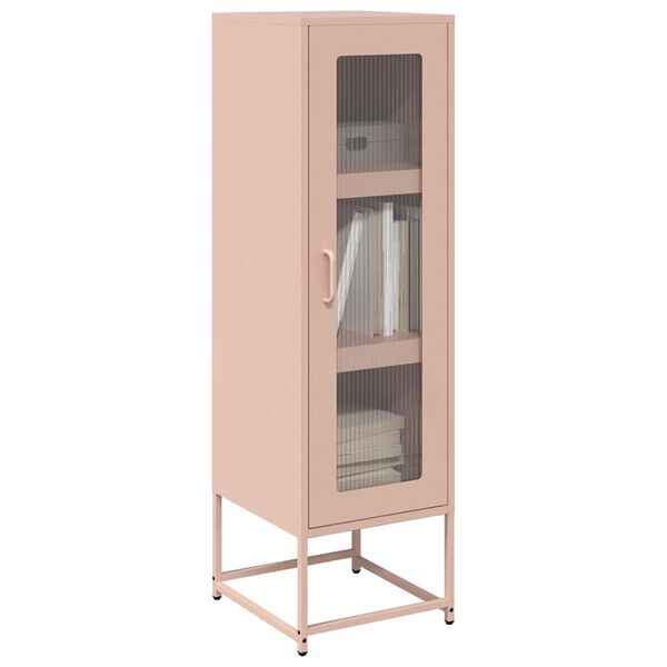 vidaXL Highboard Pink 36x39x123 cm Cold-rolled Steel