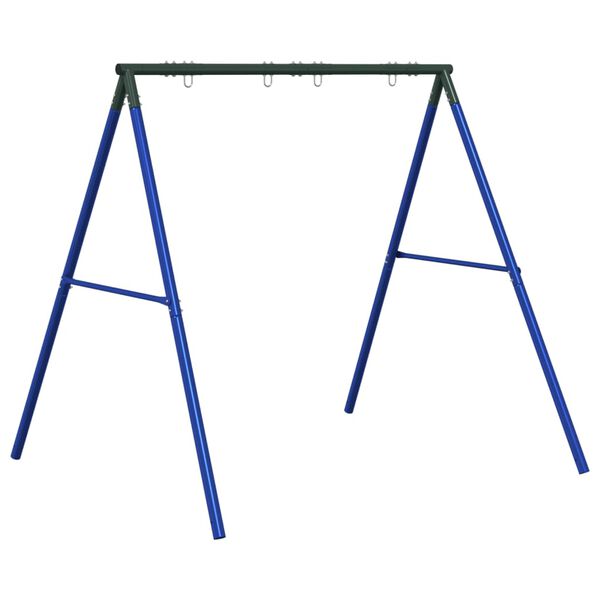 vidaXL Swing Frame for Outdoor with 4 Hanging Hooks Blue Steel