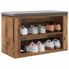 vidaXL Shoe Rack with Shelf Old wood 75 x 35 x 45 cm Engineered wood