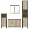 vidaXL 4 Piece Bathroom Furniture Set Sonoma Oak Engineered Wood
