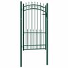 vidaXL Fence Gate EMMEN with Spikes Steel 104x134.5 cm Green
