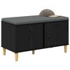 vidaXL Hall Bench with Cushion with Storage Black Oak 80 x 38 x 46 cm
