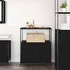 vidaXL Bathroom Cabinet with Shelves Black Oak 76.5x35x95 cm