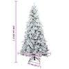 vidaXL Artificial Hinged Christmas Tree White 240 cm PE and PVC