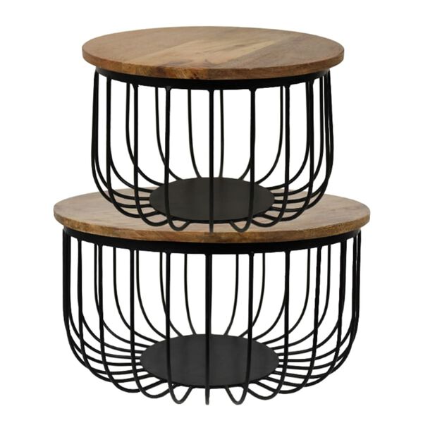 HSM Collection 2 Piece Coffee Table Set Maden Round