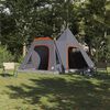 vidaXL Teepee Tent with Roof Grey and Orange 545 x 450 x 295 cm