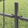 vidaXL Garden Fence Grey 13.6 x 1 m Powder-coated steel