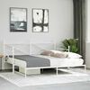 vidaXL Daybed with Trundle without Mattress White 107x203 cm Steel
