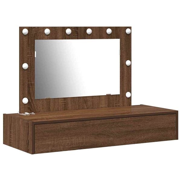 vidaXL Dressing Table Brown 100 x 40 x 70 cm Engineered Wood