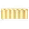 vidaXL Manual Retractable Awning with Blind&LED 3.5x2.5m Yellow&White