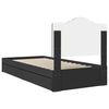 vidaXL Storage Bed with Headboard Black 75 x 190 cm Engineered Wood