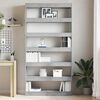 vidaXL Book Cabinet Concrete Grey 100 x 30 x 198 cm Engineered Wood