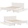 vidaXL Bed Frame without Mattress White 160x200 cm Solid Wood Pine