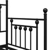vidaXL Daybed Frame with Headboard Black 75 x 190 cm Steel