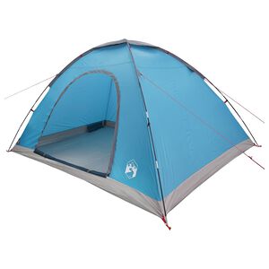 vidaXL Camping Tent 6-Person Blue 185T Polyester with PU coating