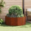 vidaXL Planter Rusty 120 x 120 x 50 cm Weathering Steel