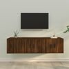 vidaXL 3 Piece TV Cabinet Set Brown Oak Engineered Wood