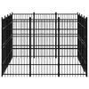 vidaXL Outdoor Dog Kennel Steel 11.06 m&sup2;