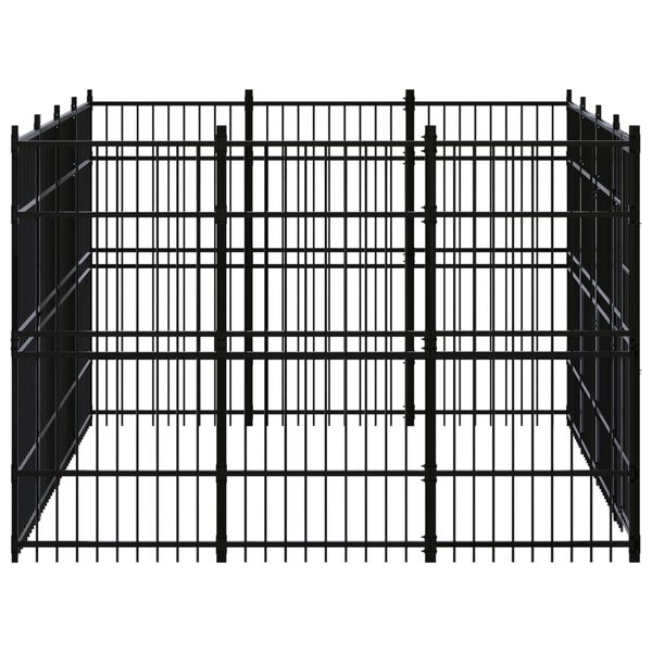 vidaXL Outdoor Dog Kennel Steel 11.06 m&sup2;