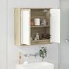 vidaXL Bathroom Mirror Cabinet with Shelf Sonoma Oak 60 x 20 x 60 cm