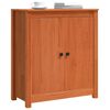 vidaXL Sideboard Wax Brown 70 x 35 x 80 cm Solid Pine Wood
