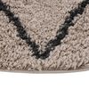 vidaXL Shaggy Rug High Pile Beige and Anthracite &phi;120 cm