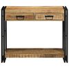 vidaXL Console Table with Shelf Brown 90 x 33 x 75 cm Solid Mango Wood